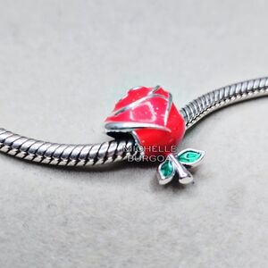 Red Rose Charm Silver S925